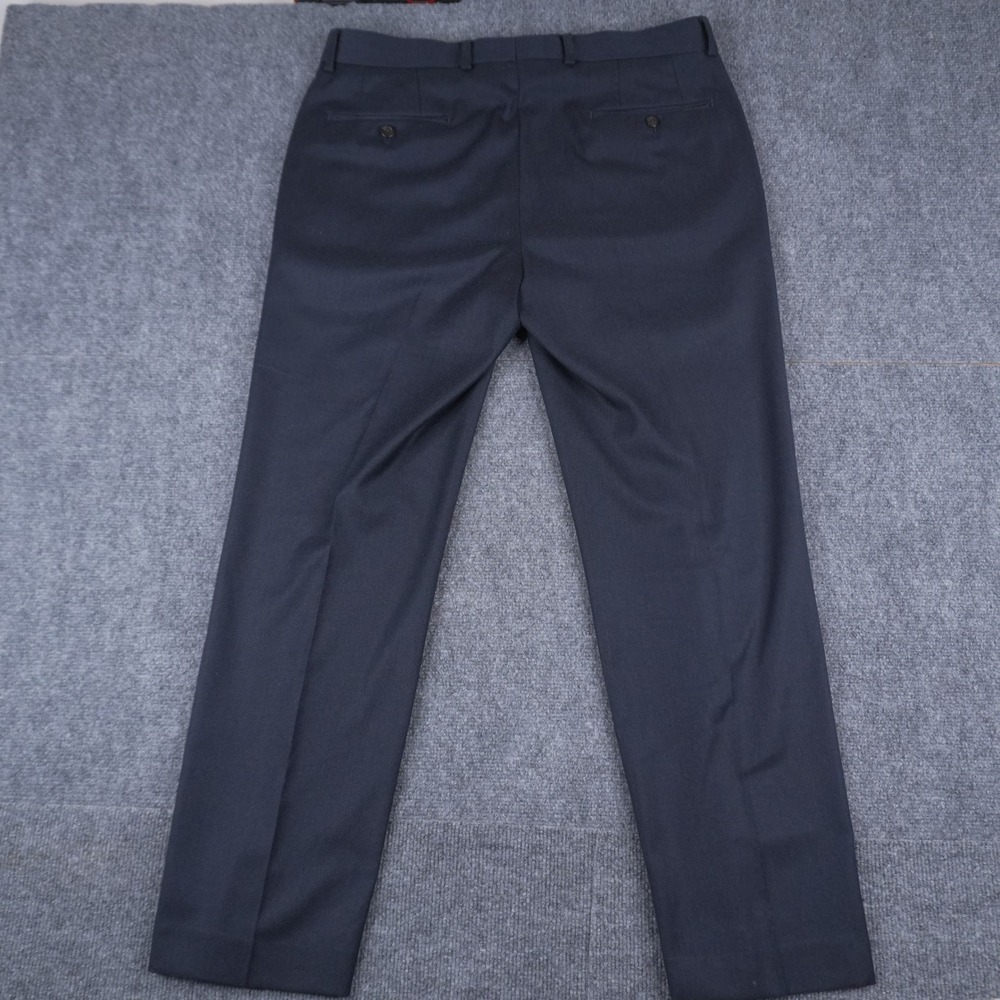 Lauren Ralph Lauren Dress Pants Mens 34W x 30L Navy Blue Flat Front Stretch‎ - Picture 3 of 6